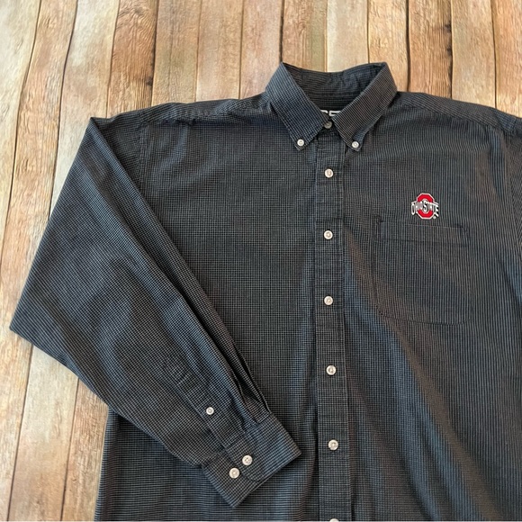 Ohio State University men’s long sleeve plaid button down shirt | size large - Picture 2 of 11